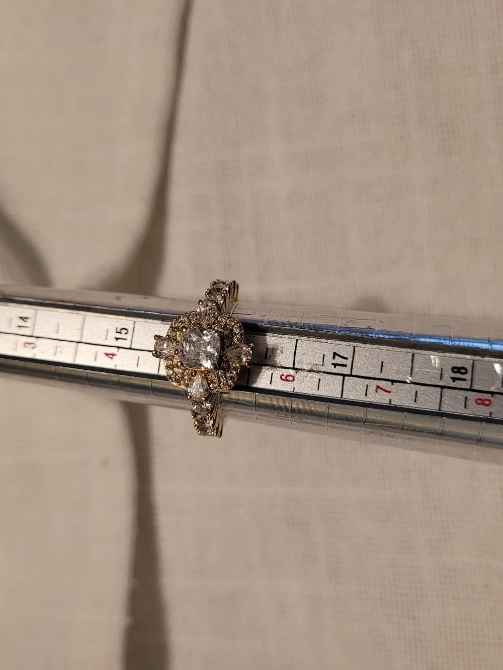 Diamonique x Kathy Levine Treasure Chest Halo Ring, Sterling Silver